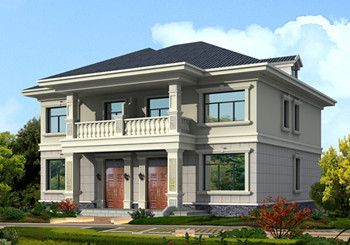 農(nóng)村簡(jiǎn)單雙拼小戶(hù)型，總面積190平方米，合理的利用了每一個(gè)空間