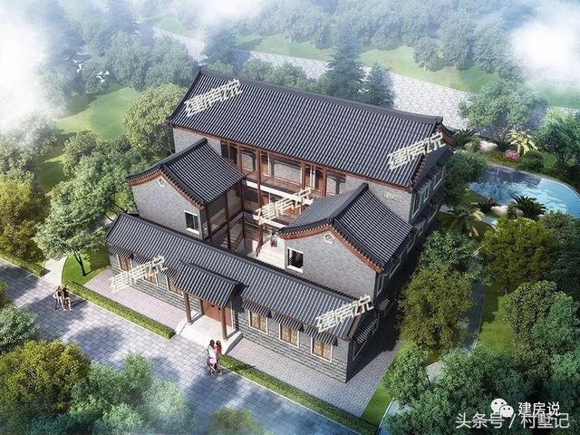 15棟四合院效果圖，中國傳統(tǒng)建筑100年不過時