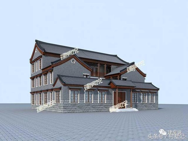 15棟四合院效果圖，中國傳統(tǒng)建筑100年不過時