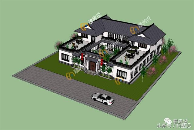 15棟四合院效果圖，中國傳統(tǒng)建筑100年不過時