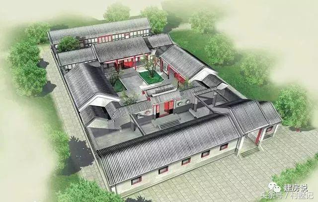 15棟四合院效果圖，中國傳統(tǒng)建筑100年不過時