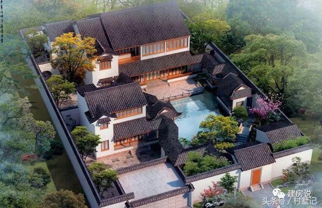 15棟四合院效果圖，中國傳統(tǒng)建筑100年不過時