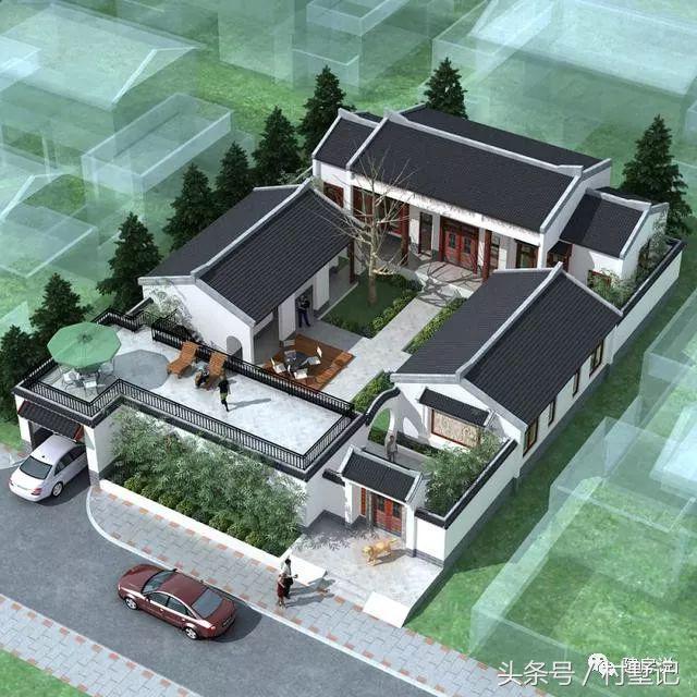 15棟四合院效果圖，中國傳統(tǒng)建筑100年不過時