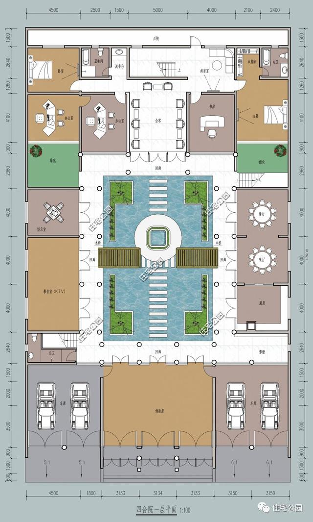 四合院戶型方案圖大全，徽派四合院PK北式四合院