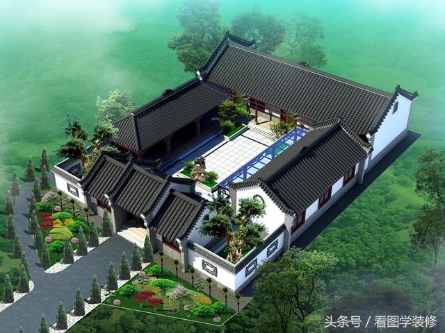 農(nóng)村四合院房屋設(shè)計(jì)效果圖大全，美不美看了再說