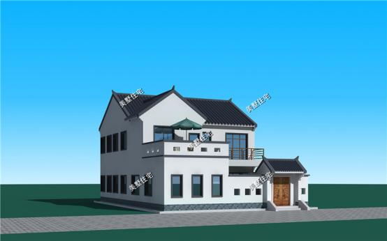 13X18米的農(nóng)村二層中式四合院方案戶型圖，農(nóng)村自建比較好