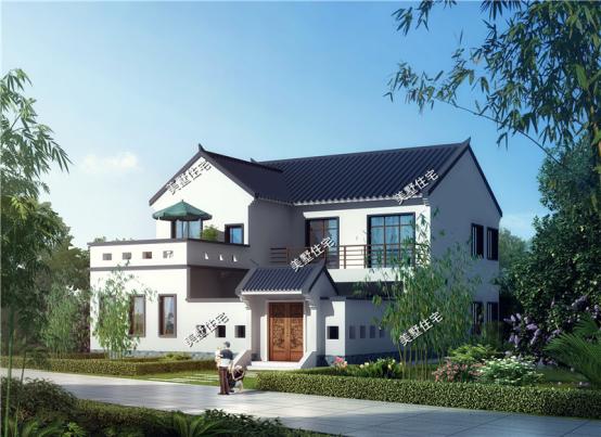 13X18米的農(nóng)村二層中式四合院方案戶型圖，農(nóng)村自建比較好