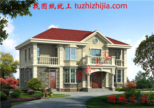 農(nóng)村120平米兩層樓的房子設(shè)計(jì)圖，外觀新穎