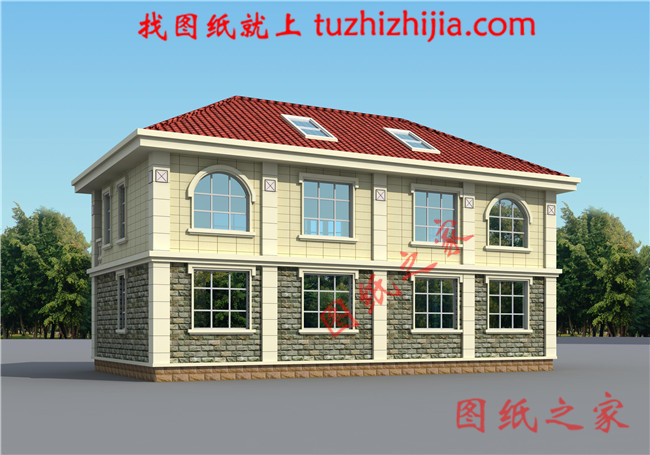 農(nóng)村120平米兩層樓的房子設(shè)計(jì)圖，外觀新穎