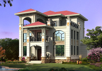 農(nóng)村帶地下室二層半自建房屋設(shè)計(jì)圖，樓中樓設(shè)計(jì)，歐式風(fēng)格