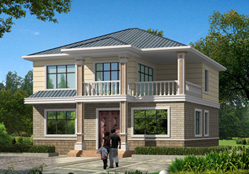 20萬左右普通農(nóng)村房子設計圖，二層簡約小別墅