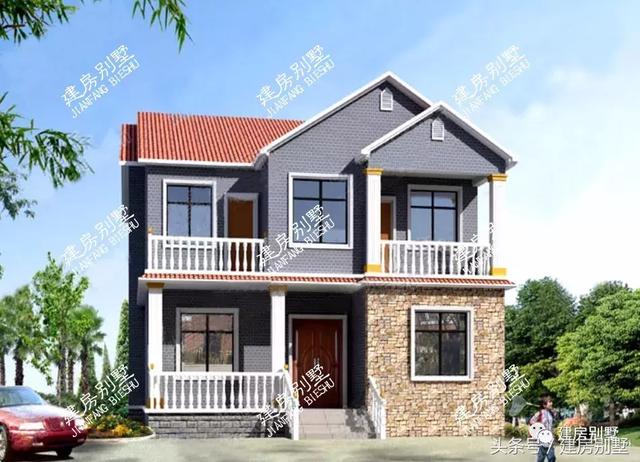 20萬自建鄉(xiāng)村田園二層小別墅，附方案圖和完工實(shí)景圖