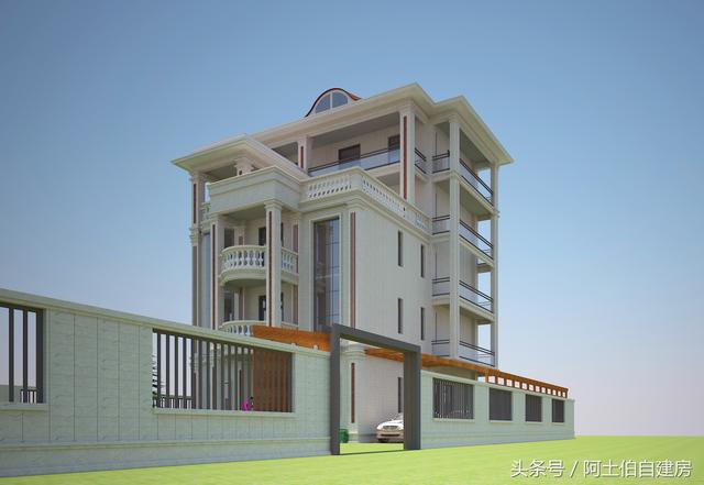 農(nóng)村五層自建樓房設(shè)計(jì)方案圖，外觀很精致