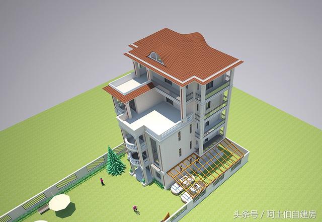 農(nóng)村五層自建樓房設(shè)計(jì)方案圖，外觀很精致