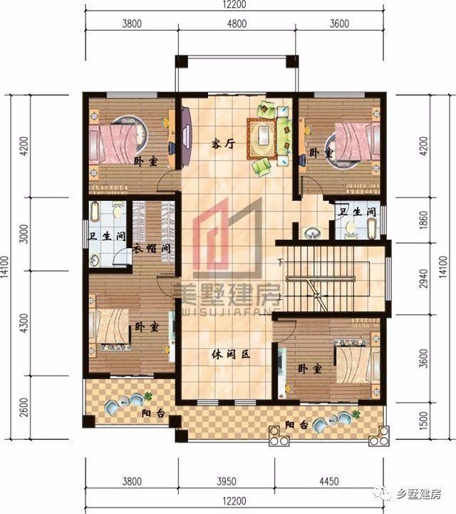 2套農(nóng)村四層自建樓房戶型圖，1套豪華，1套普通，你怎么選？