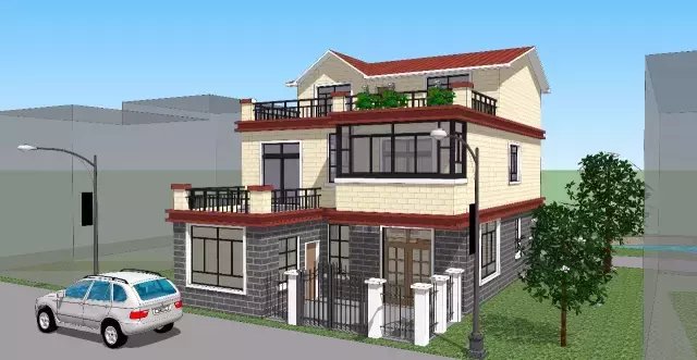 老家的房子都建一個(gè)模樣, 30萬(wàn)帶樓頂花園別墅讓鄰居羨慕！