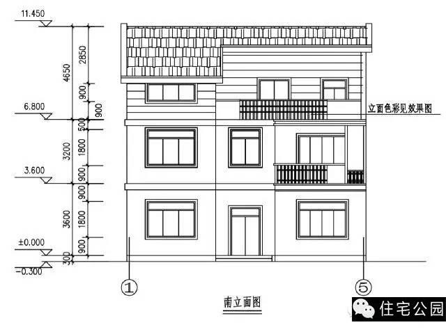 11.7X10米農(nóng)村3層別墅，兩側(cè)無(wú)窗、方正實(shí)用