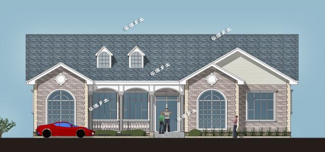 單層美式鄉(xiāng)間小別墅，超富層次感，精致不浮夸