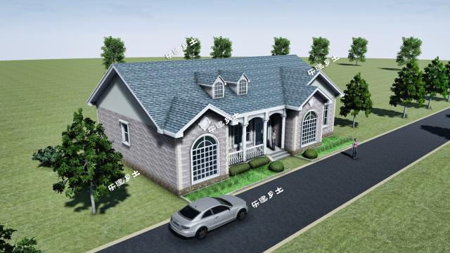 單層美式鄉(xiāng)間小別墅，超富層次感，精致不浮夸