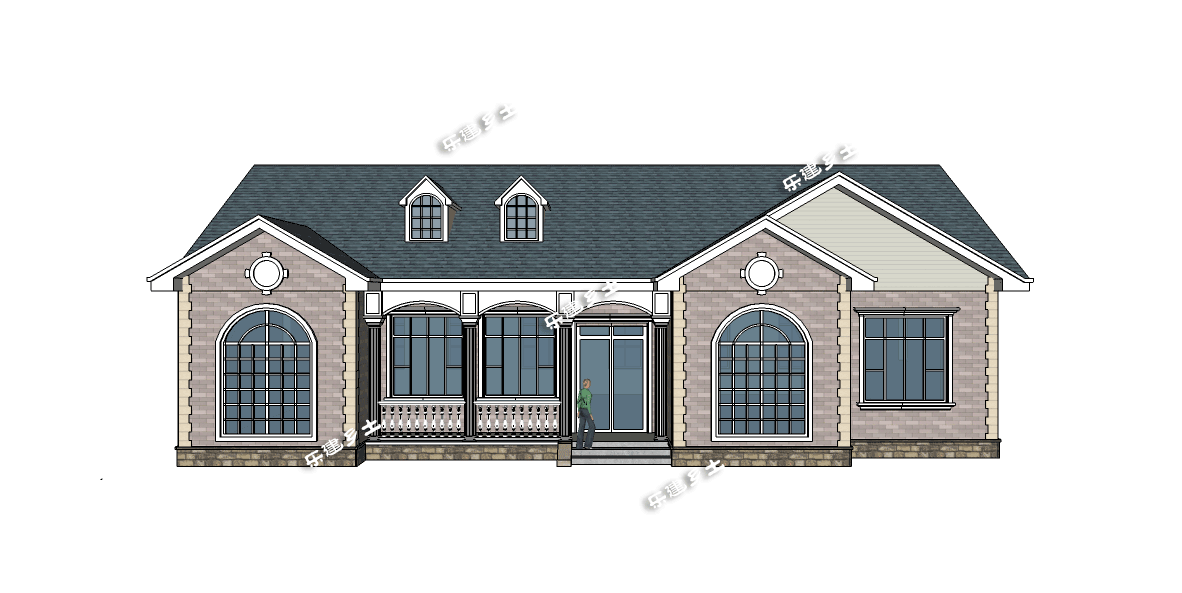 單層美式鄉(xiāng)間小別墅，超富層次感，精致不浮夸