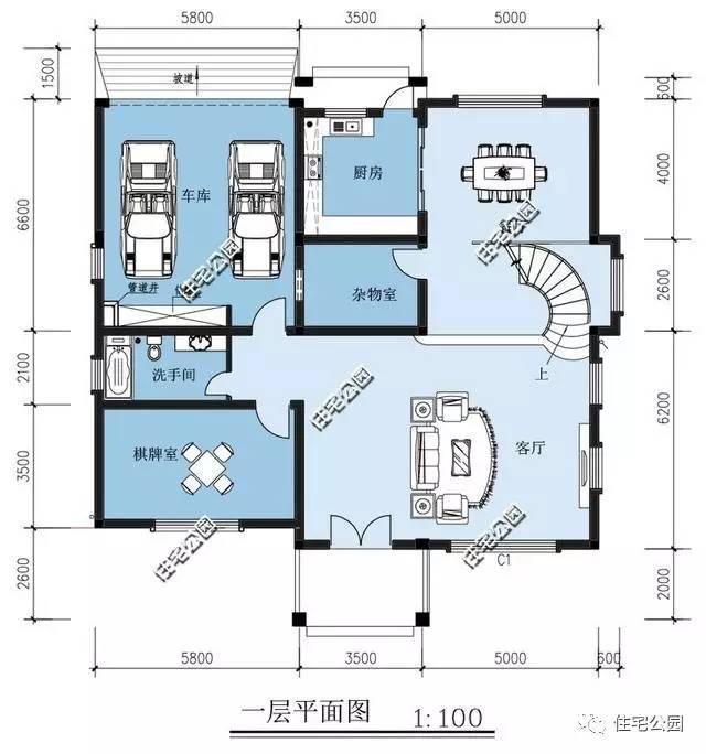 6套新農(nóng)村別墅，全帶挑空客廳，建到村里夠有面么？