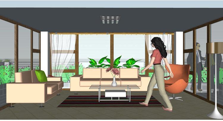 [房先生]三層對稱自建房別墅圖紙 現(xiàn)代中式帶陽光房大露臺