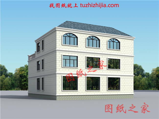 農(nóng)村兩層半樓房設(shè)計圖，平面功能分區(qū)明確，布置合理