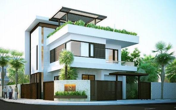 12米面寬臨街自建，3層現(xiàn)代別墅帶露臺(tái)花園，布局真詳細(xì)！