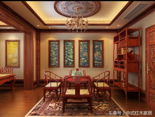 中式紅木家裝獨棟別墅古典風格設(shè)計成裝修界象征