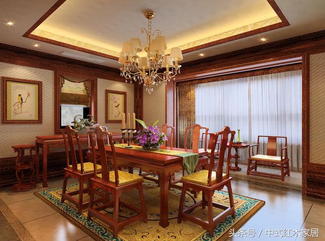 中式紅木家裝獨棟別墅古典風格設(shè)計成裝修界象征