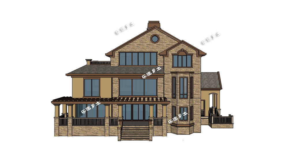 19x13米三層經(jīng)典美式獨(dú)棟別墅全套圖紙，不要再纏著歐式不放啦！