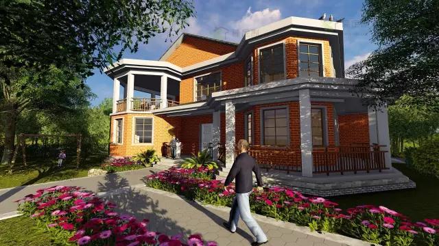 5套風(fēng)格迥異的自建鄉(xiāng)村別墅，含全套圖紙