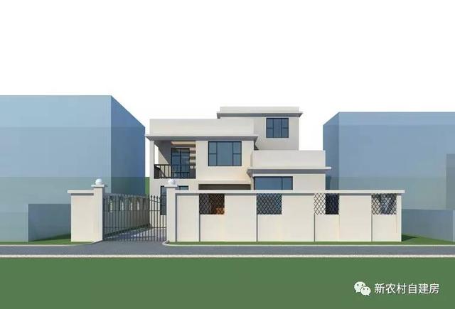 12X18米三層現(xiàn)代農(nóng)村別墅，30萬帶院子和平層頂