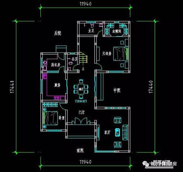12X18米三層現(xiàn)代農(nóng)村別墅，30萬帶院子和平層頂