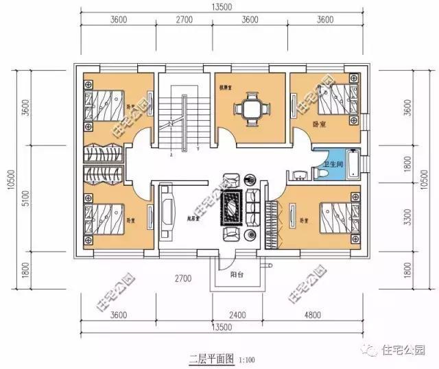 13.5X10米田園別墅，時(shí)尚實(shí)用，造價(jià)24萬(wàn)！