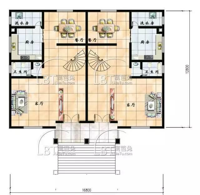 10套自建房雙拼別墅 兄弟聯(lián)排別墅全套圖紙，第八套最受歡迎！