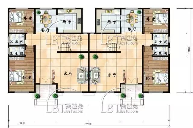 10套自建房雙拼別墅 兄弟聯(lián)排別墅全套圖紙，第八套最受歡迎！