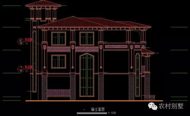 大氣三層復式別墅，帶莊園和游泳池（施工全圖+裝修效果圖）