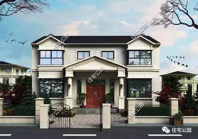 農(nóng)村別墅簡歐滿街，土豪開始法式了，3套戶型含平面圖