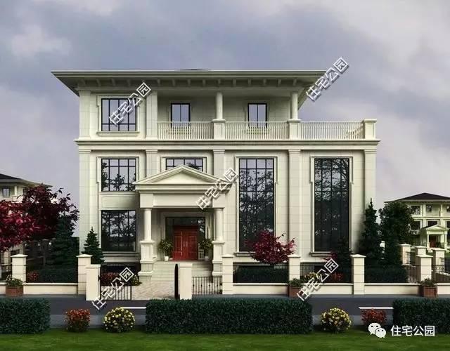 農(nóng)村別墅簡歐滿街，土豪開始法式了，3套戶型含平面圖