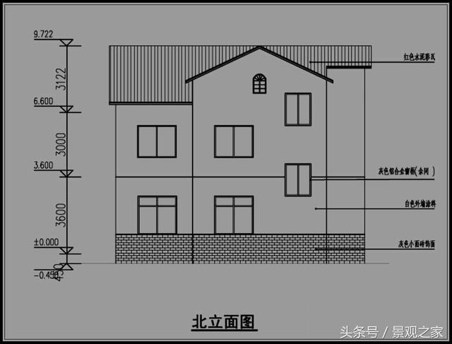 二層帶閣樓新農(nóng)村別墅設計圖紙（帶效果圖）