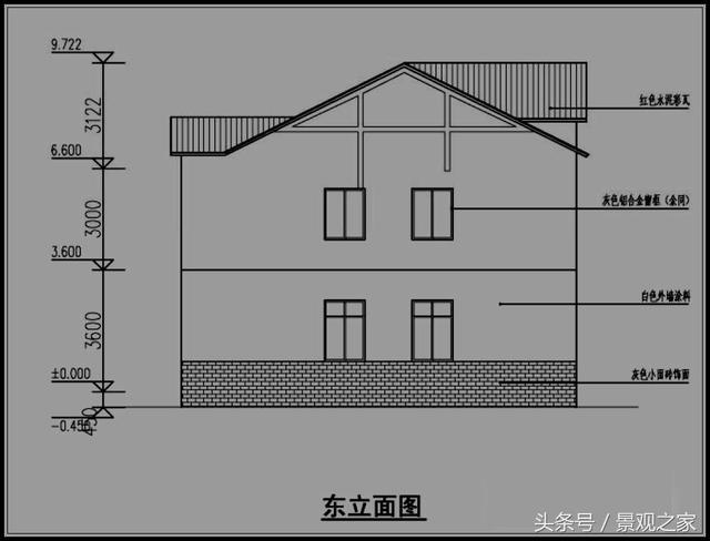 二層帶閣樓新農(nóng)村別墅設計圖紙（帶效果圖）