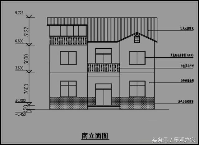 二層帶閣樓新農(nóng)村別墅設計圖紙（帶效果圖）