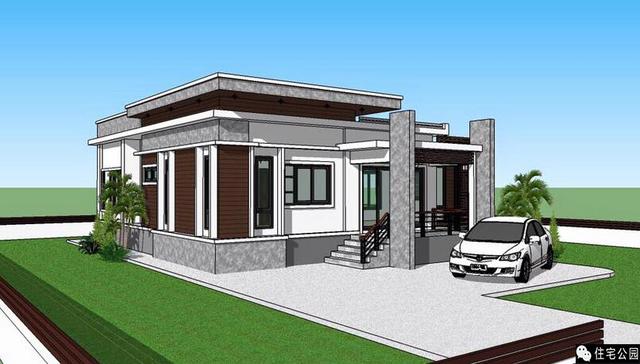 一層現(xiàn)代小平房，簡單舒適又安詳！含3D展示