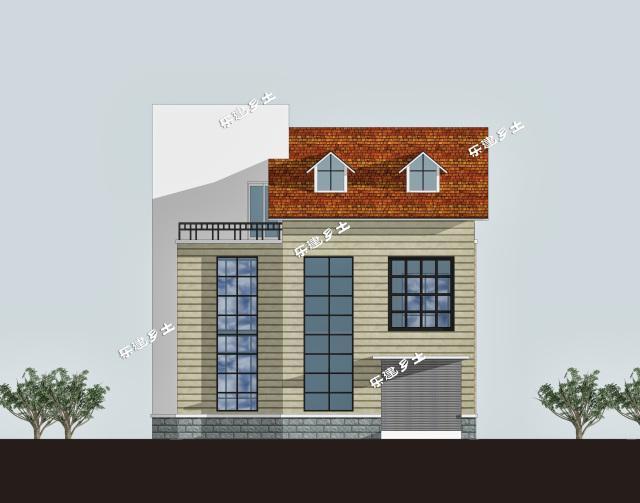 10x12米兩層半英倫別墅全套圖紙，占地面積小，實用又大方！