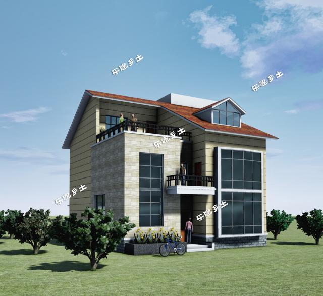 10x12米兩層半英倫別墅全套圖紙，占地面積小，實用又大方！