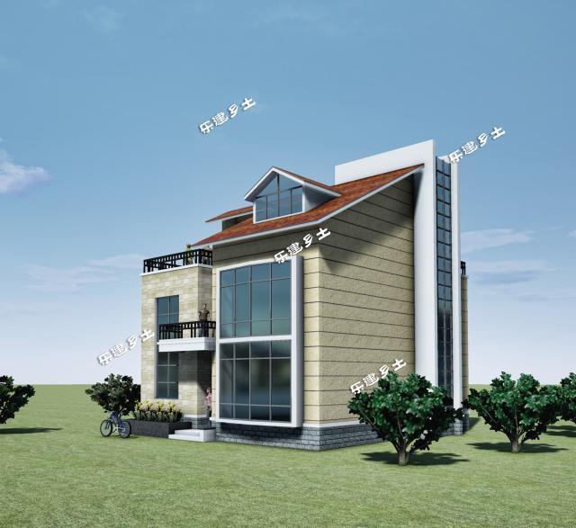 10x12米兩層半英倫別墅全套圖紙，占地面積小，實用又大方！