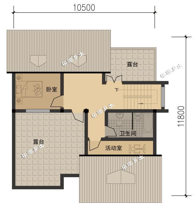 10x12米兩層半英倫別墅全套圖紙，占地面積小，實用又大方！