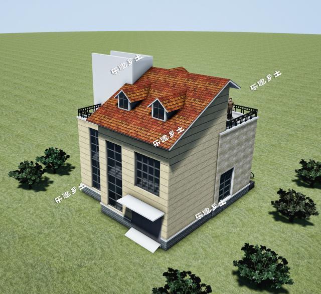 10x12米兩層半英倫別墅全套圖紙，占地面積小，實用又大方！