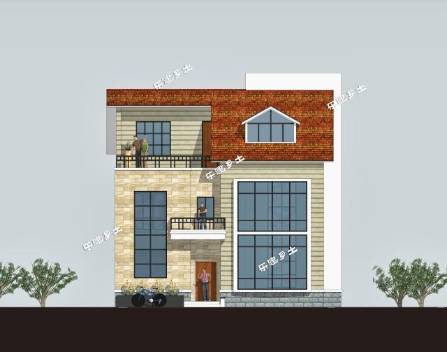 10x12米兩層半英倫別墅全套圖紙，占地面積小，實用又大方！